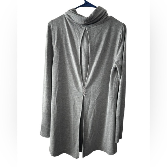 Cable & Gauge gray cowl-neck pullover sweater Medium - Picture 2 of 10